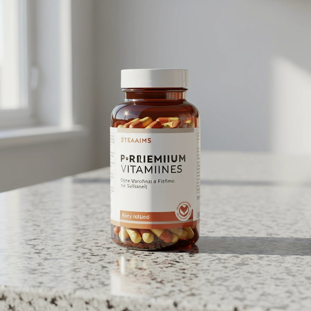 Men's vitamin complex bottle